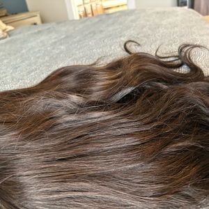 Like new, dark brown 22” halo extension